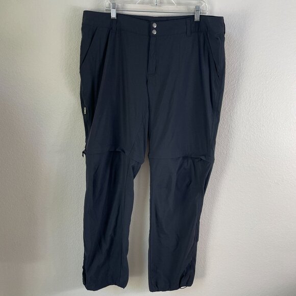 Columbia Womens Plus 18W Omni Shield Convertible Pants Black Outdoors Hiking - Picture 1 of 9